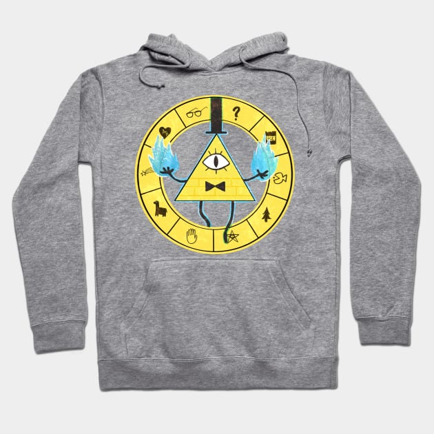 Bill Cipher - Gravity Falls (White background) Hoodie by renaesense